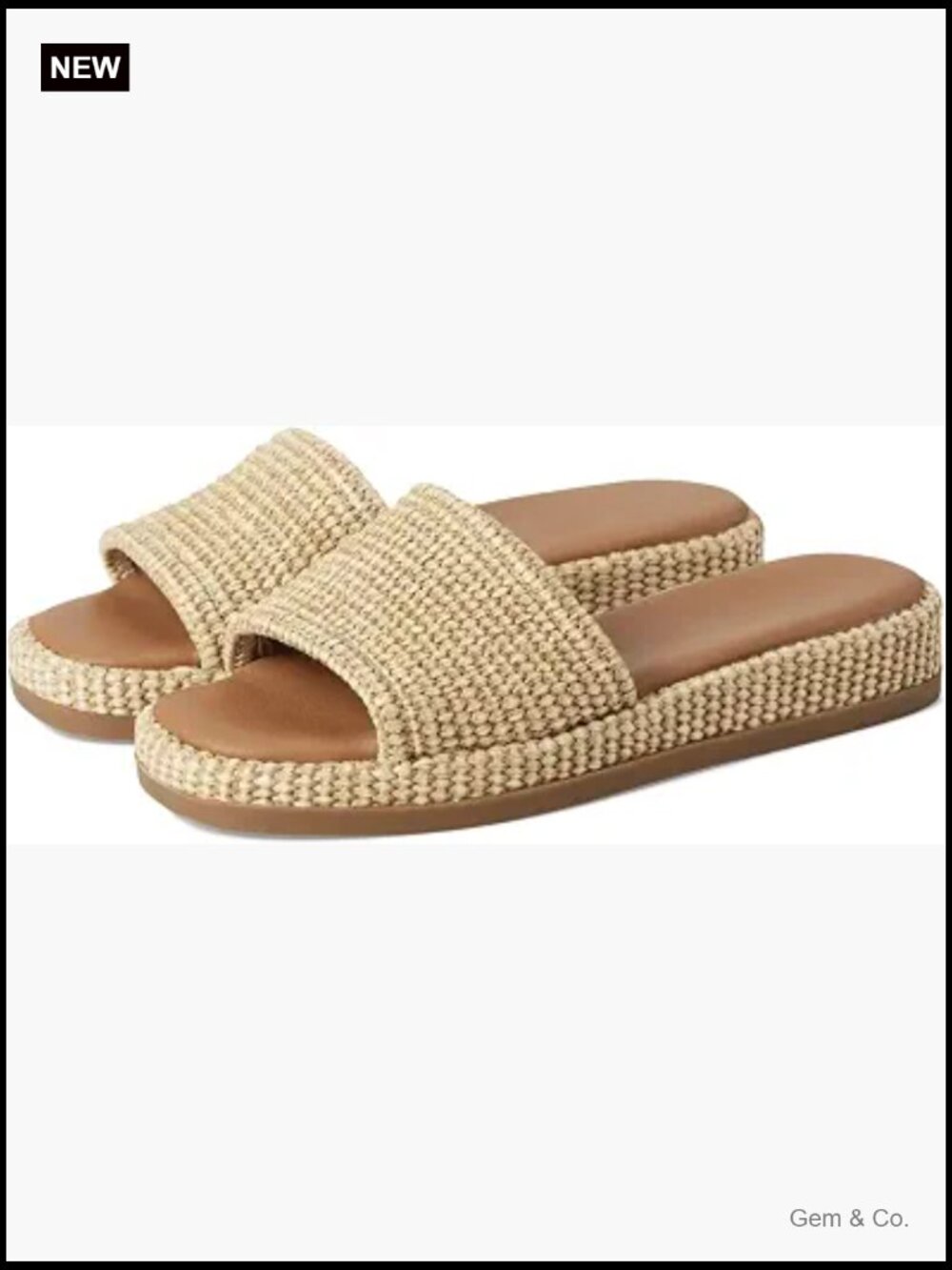 Women's Espadrilles Platform Sandals Slip On Raffia Summer Shoes